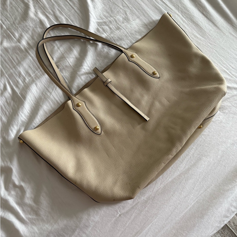 Annabel Ingall Cream Tote Bag Spacious Classic Design